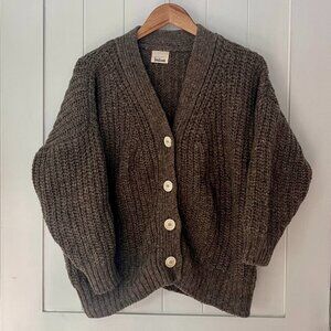 Babaa cardigan no 19 - dark mist - 100% wool